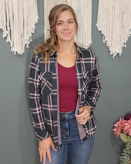 Thread and Supply Cassian Shirt -  Black Red Plaid