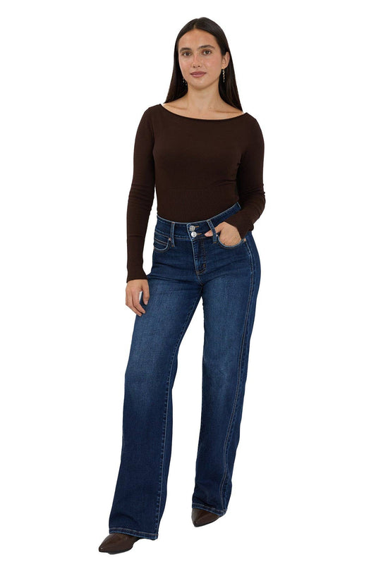 RFM Hailey High Rise Wide Leg Slimmer Jeans