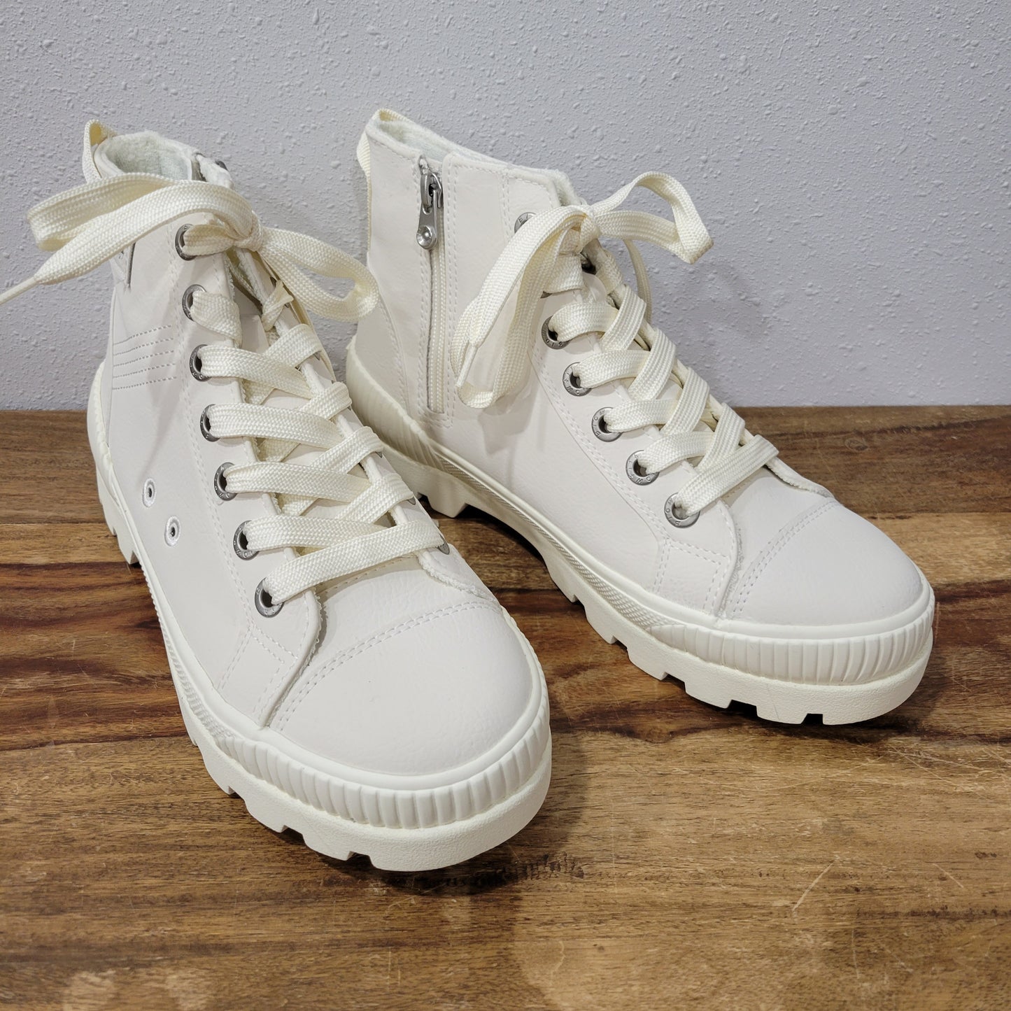Blowfish Forever Cream Lug Sole High Top Sneaker