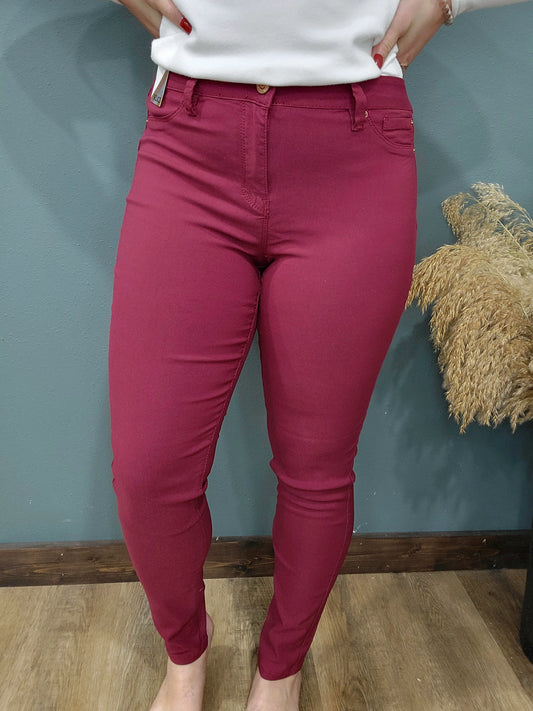 YMI Dark Rose Hyperstretch Mid Rise Skinny Jeggings