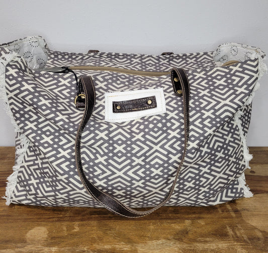Myra Bag Terrence Geometric Weekender Bag