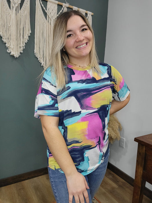 Sew in Love Watercolor Blouse Top