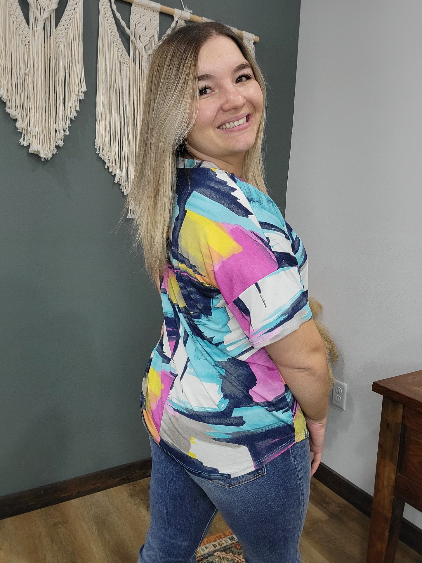 Sew in Love Watercolor Blouse Top