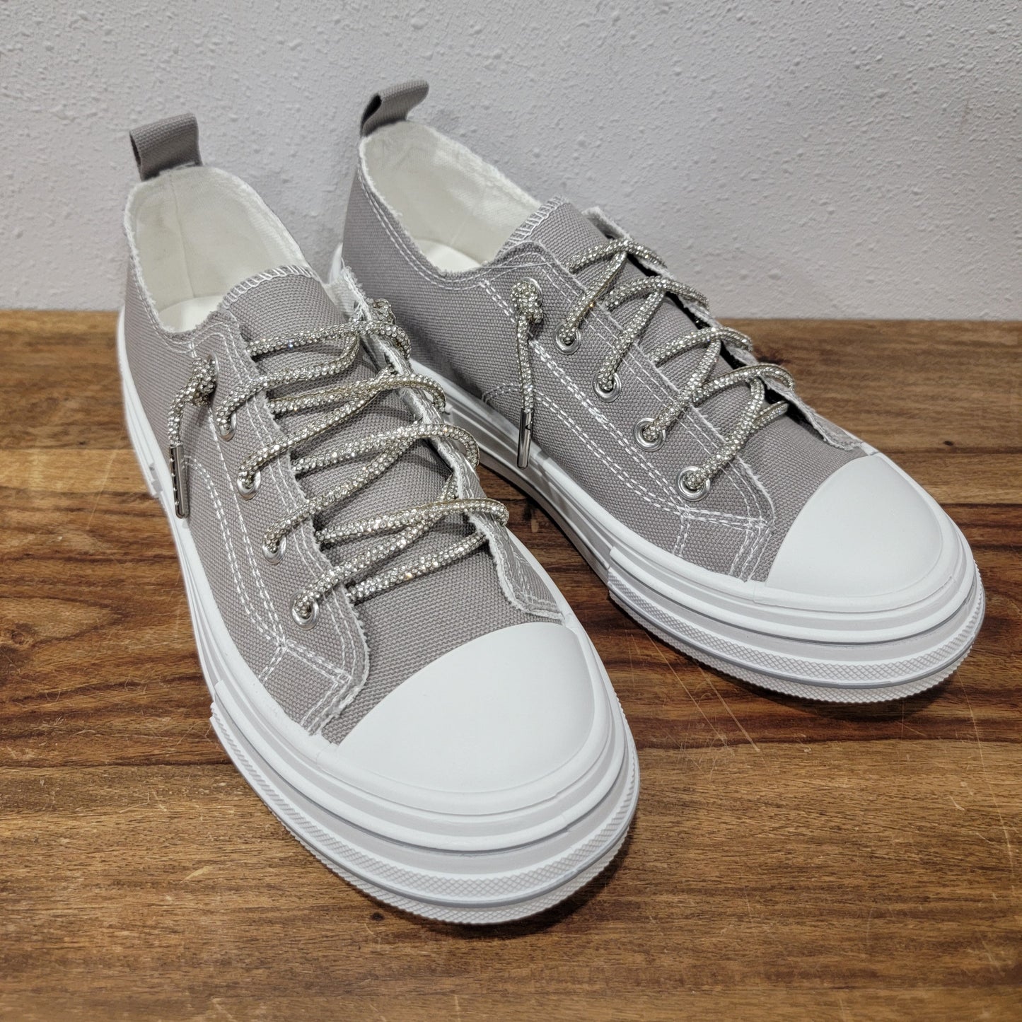 Very G Grey Aman 2 Rhinestone Sneakers
