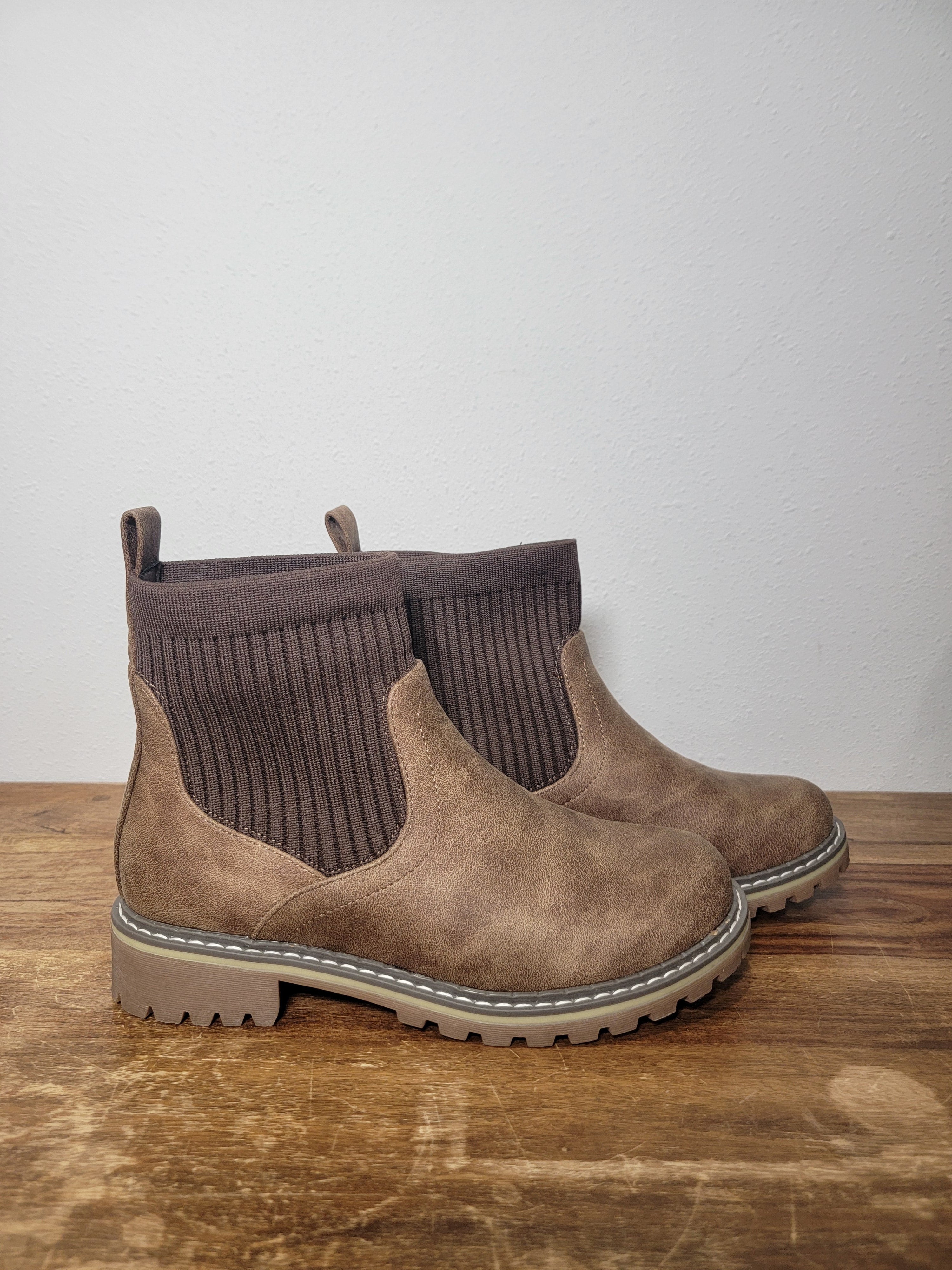 Corkys Cabin Fever Chunky Bootie in Camel