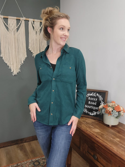 Thread & Supply Lewis Button Up / Heather Ocean