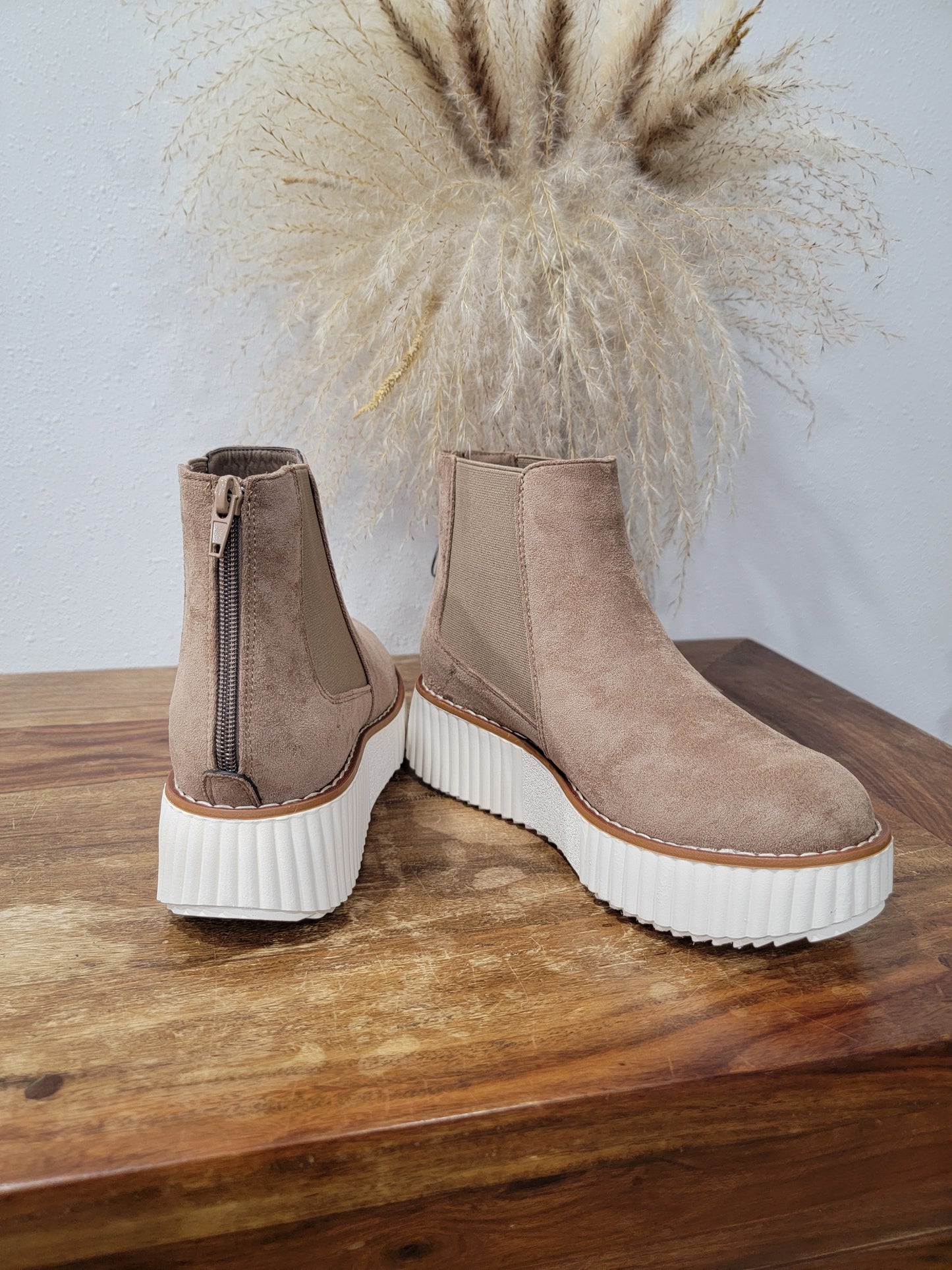 Pierre Dumas Taupe Chunky Ankle Boot / Sweet