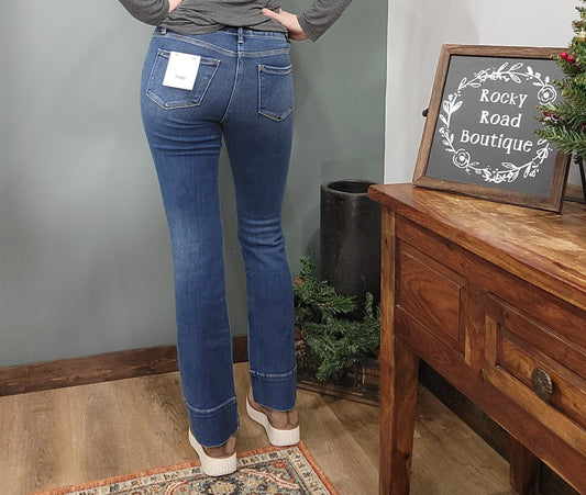 Vervet Skylar High-Rise Trouser Hem Boot Cut