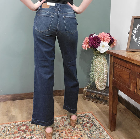 Judy Blue High Waist Trouser Wide Leg Jean