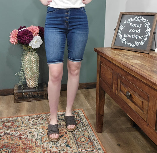 TNR Signature Stretch Bermuda Blue Jean Short