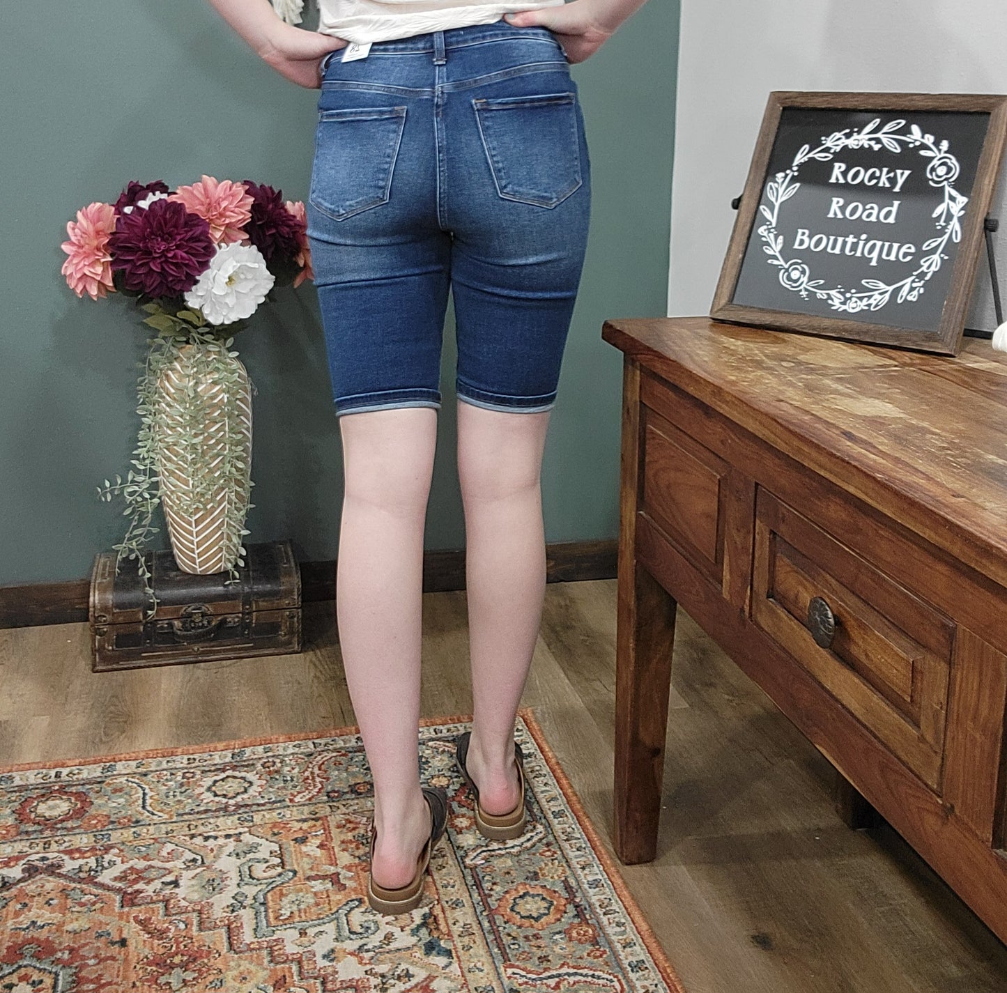 TNR Signature Stretch Bermuda Blue Jean Short