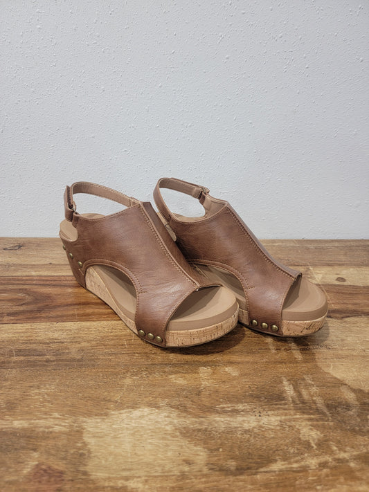 Corkys Brown Wedge / Carley Tobacco
