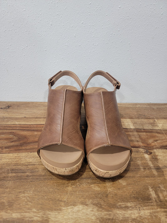 Corkys Brown Wedge / Carley Tobacco