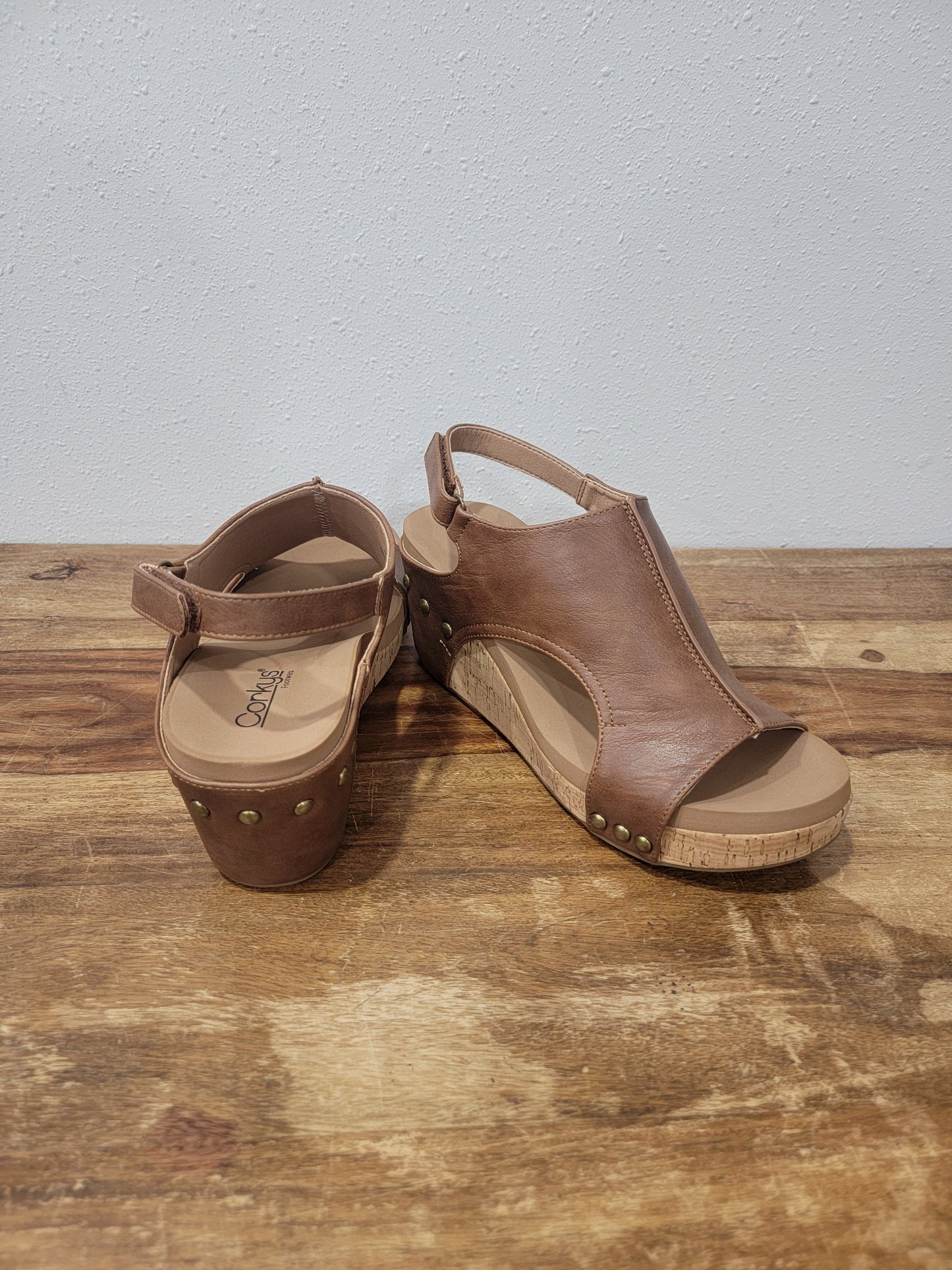 Corkys Brown Wedge / Carley Tobacco
