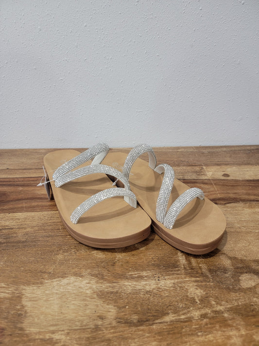 Forever Silver Strappy Sandal / Recommend-6 Silver