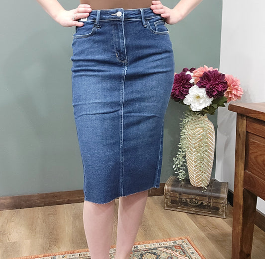Judy Blue High Waist Pencil Jean Skirt