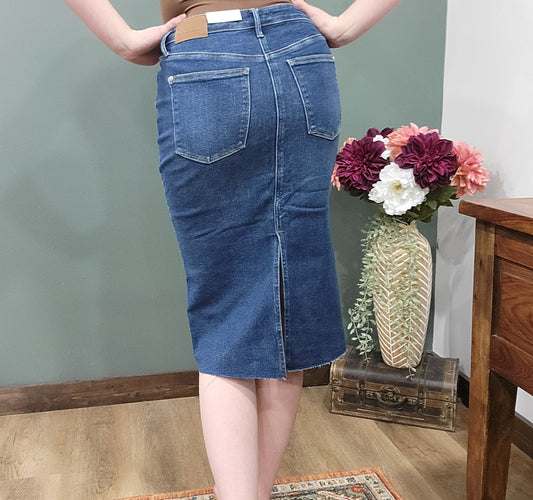 Judy Blue High Waist Pencil Jean Skirt