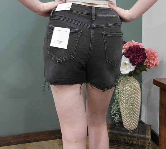 Vervet Black High Rise Jean Short
