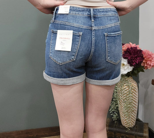 Lovervet High Rise Medium Wash Jean Short