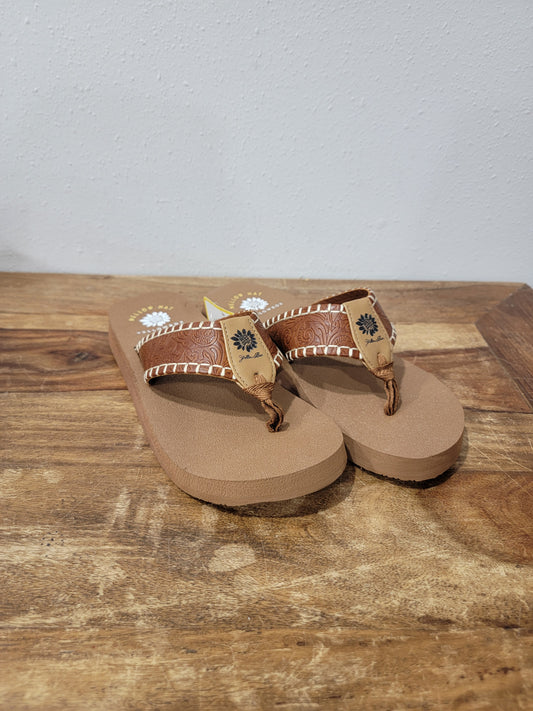 YellowBox Faux Leather Strap Sandal -  Norrie Tan