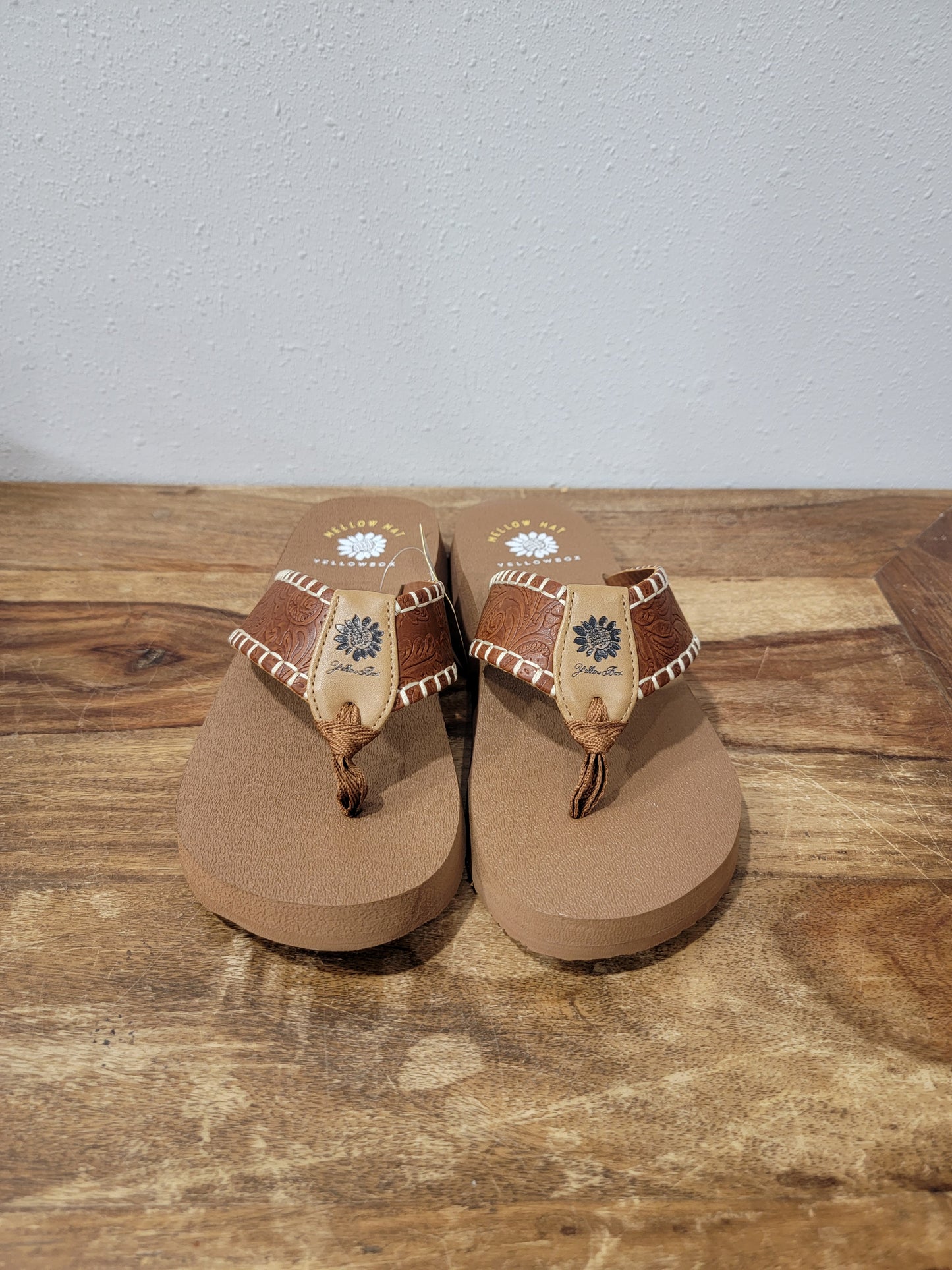 YellowBox Faux Leather Strap Sandal - Norrie Tan