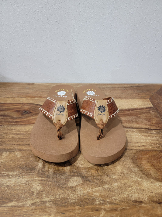 YellowBox Faux Leather Strap Sandal -  Norrie Tan