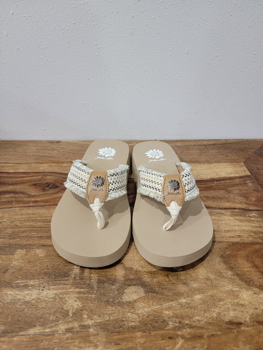 YellowBox Fabric Strap Sandal in Feriz Natural Multi
