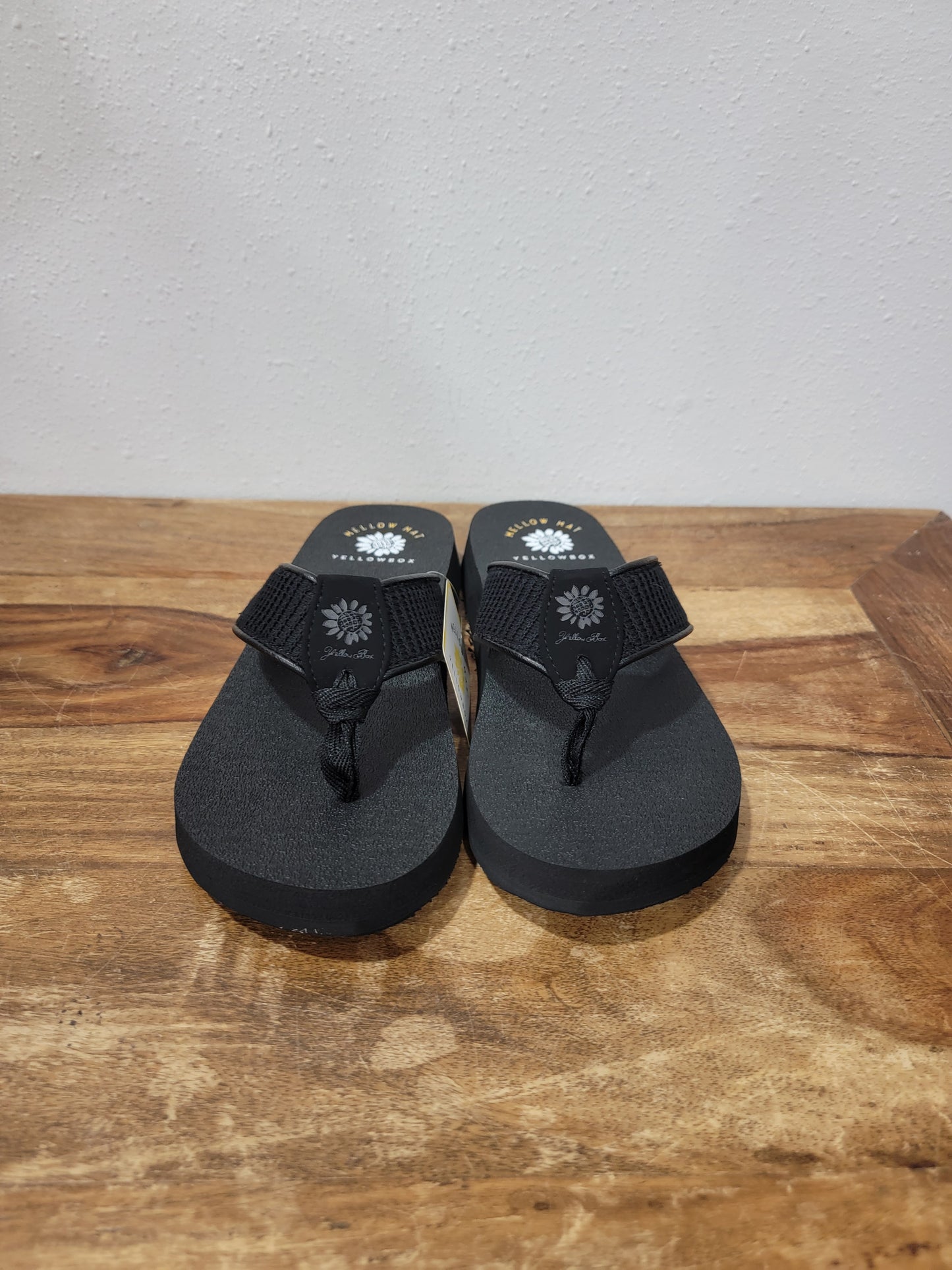 YellowBox Textured Strap Sandal in Nella Black