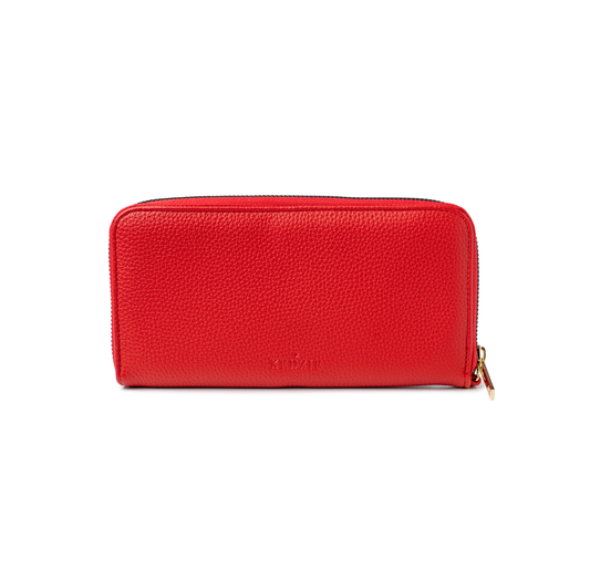 Kedzie Zip-Around Clutch Red