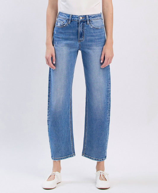 Lovervet Super High Rise Barrel Jean