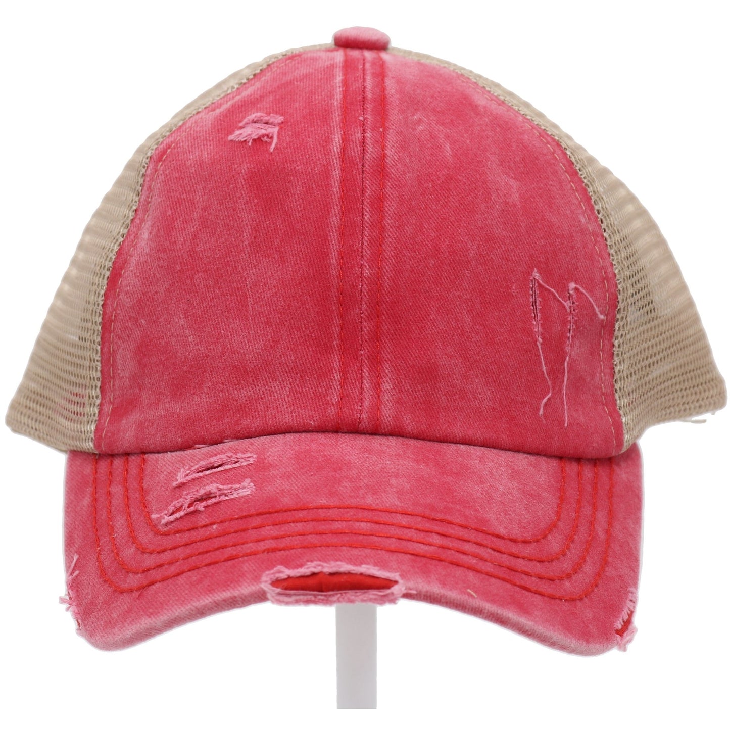 Washed Denim Criss Cross High Pony C.C Ballcap *Multiple Colors*