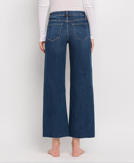 Lovervet Tummy Control Mid Rise Wide Leg Curvy Jean