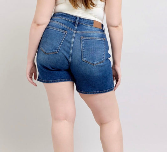 Judy Blue Curvy High Waist Dark Jean Short