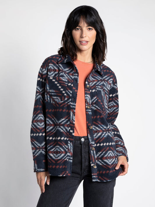 Thread & Supply Navy Rust Aztec Chayton Jacket