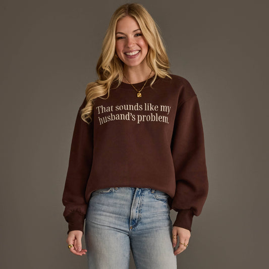 Husband's Problem Embroidered Sweatshirt