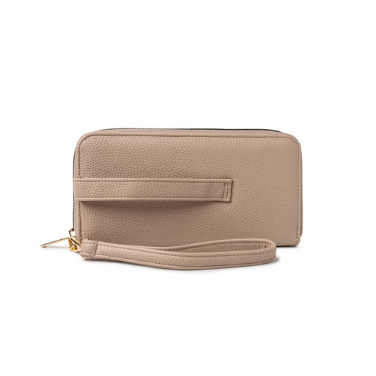 Kedzie Zip-Around Clutch Cream