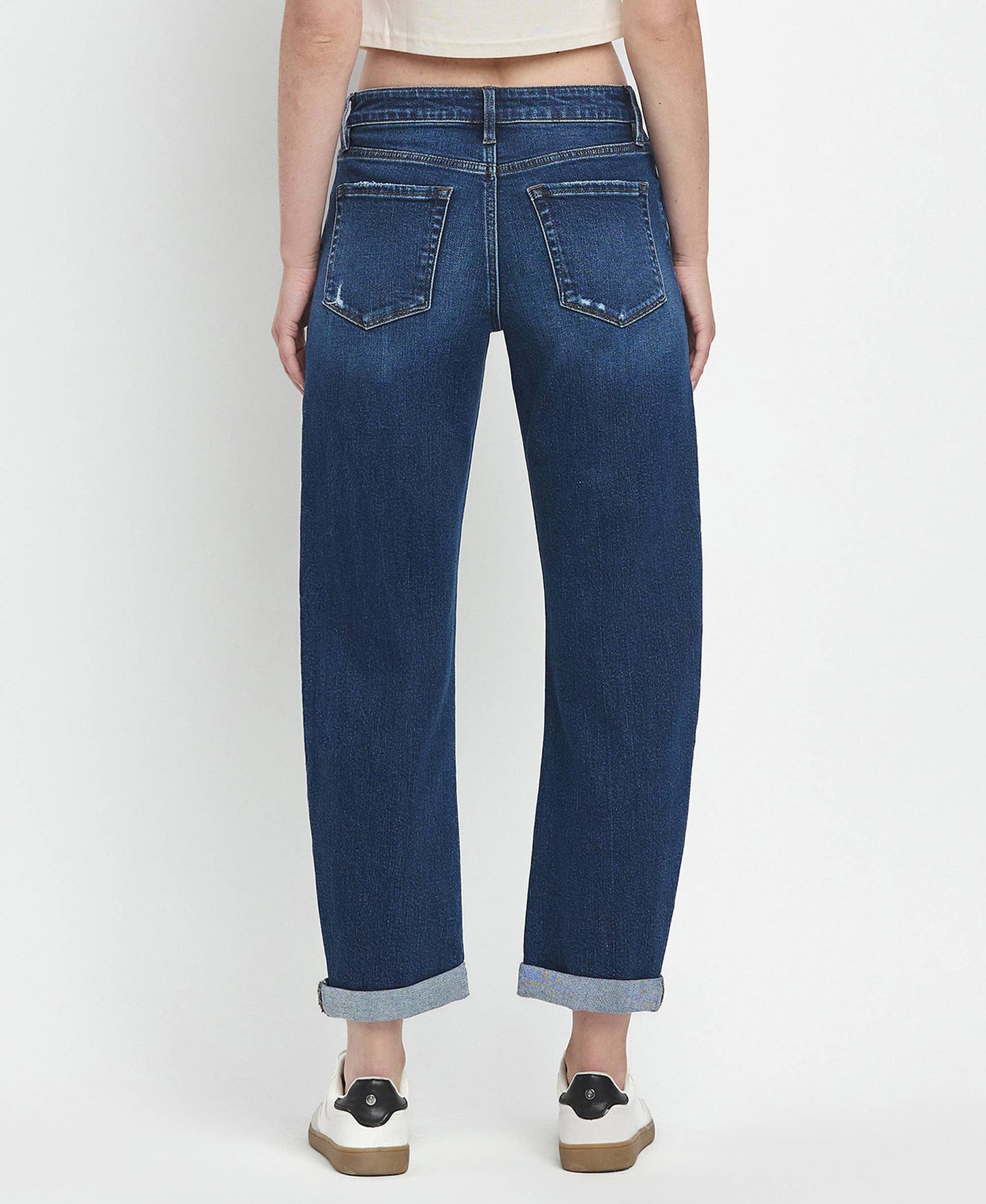 Lovervet Mid Rise Double Cuffed Barrel Jean