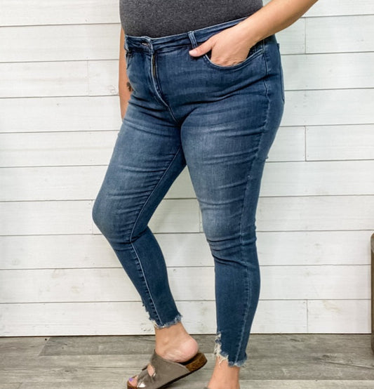 Curvy/Reg Judy Blue Tummy Control High Rise Skinny Jeans
