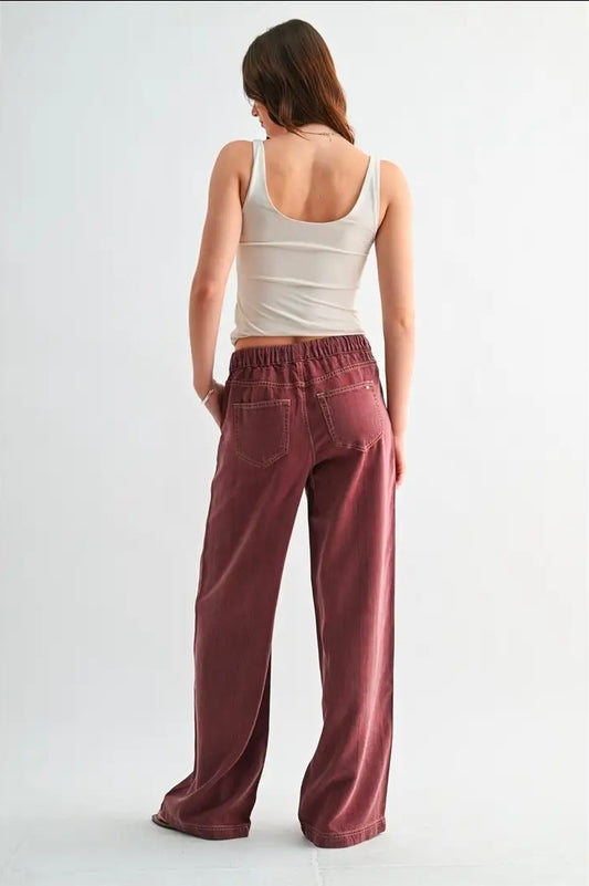 Mica Denim High Rise Wide Leg Jogger - Matisse