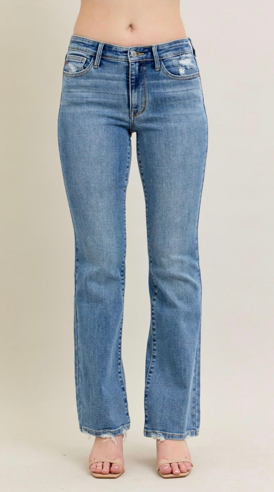 Judy Blue Mid Rise Vintage Wash Bootcut