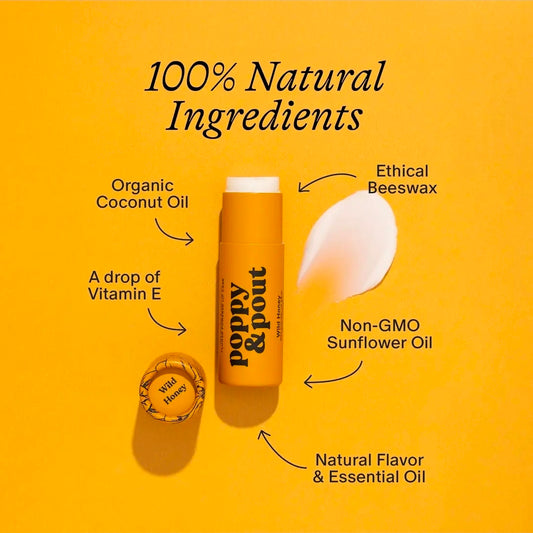 Poppy & Pout Wild Honey Lip Balm