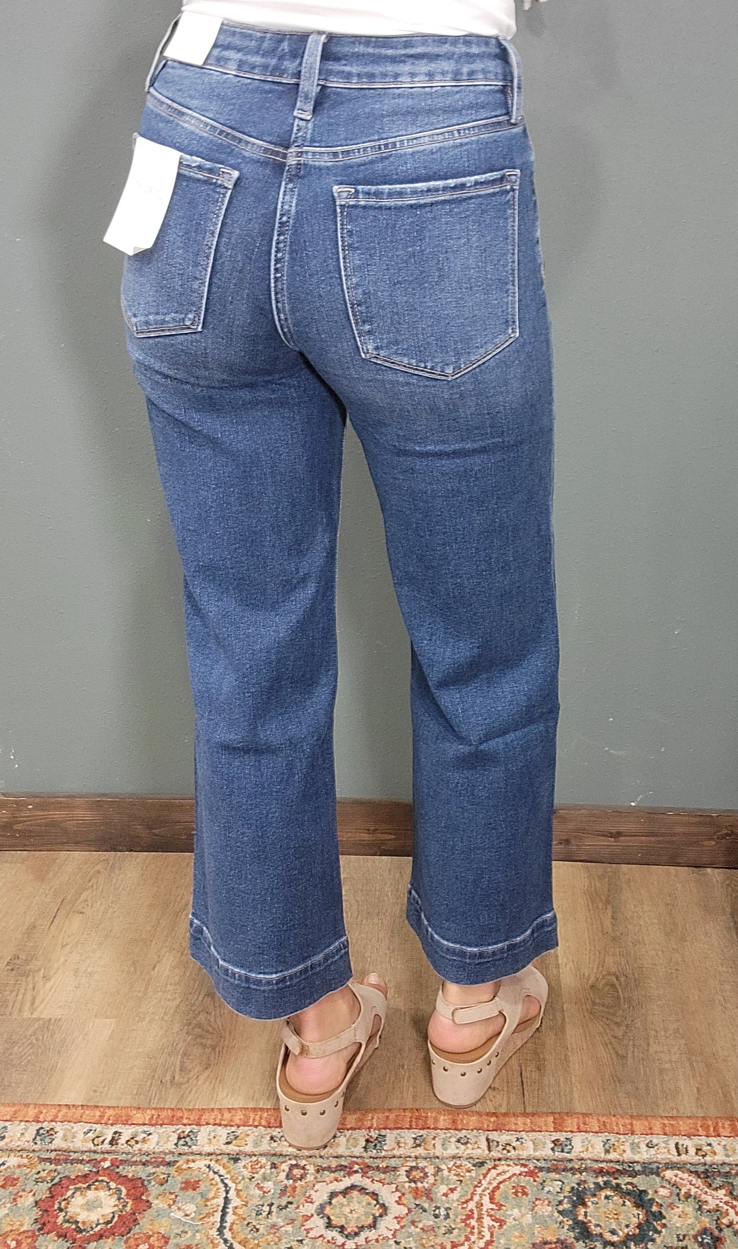 Lovervet High Rise Cropped Wide Leg Jean