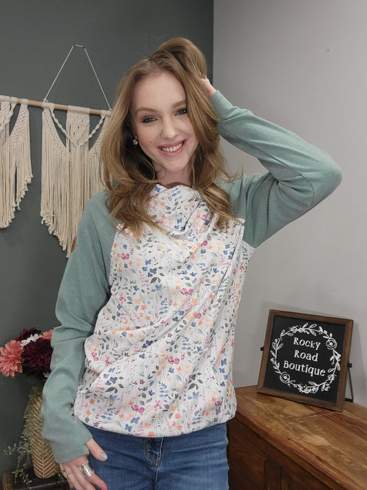 Michelle Mae Quarter Zip Mock Neck Sweatshirt