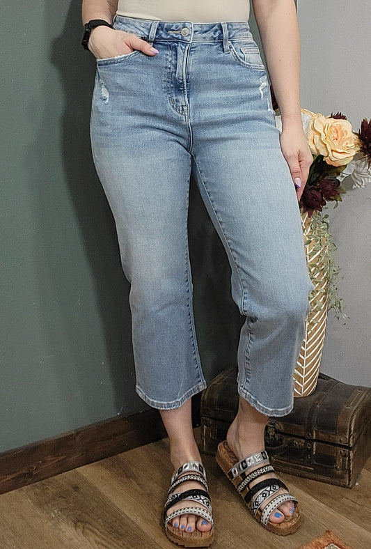 Mica Denim Super High Rise Capri