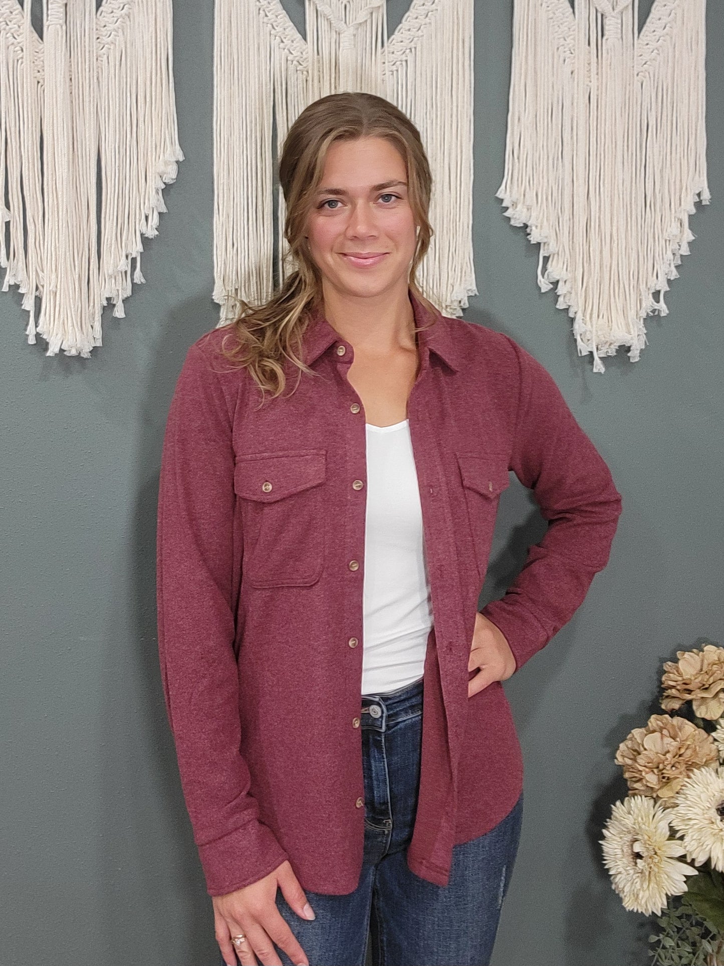 Thread and Supply Cassian Shirt - Deep Ruby