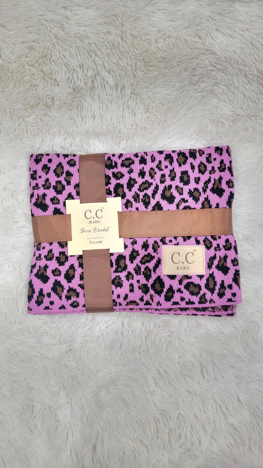CC Baby New Lavender Leopard Blanket