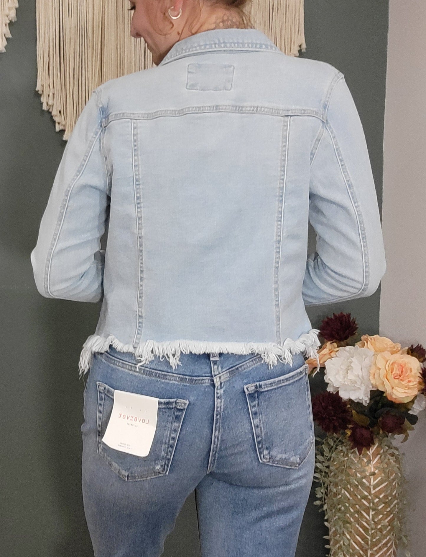 Risen Distressed Light Denim Jacket