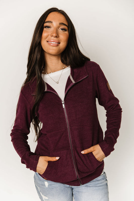 Ampersand Ave Full Zip Hoodie - Velvet Plum