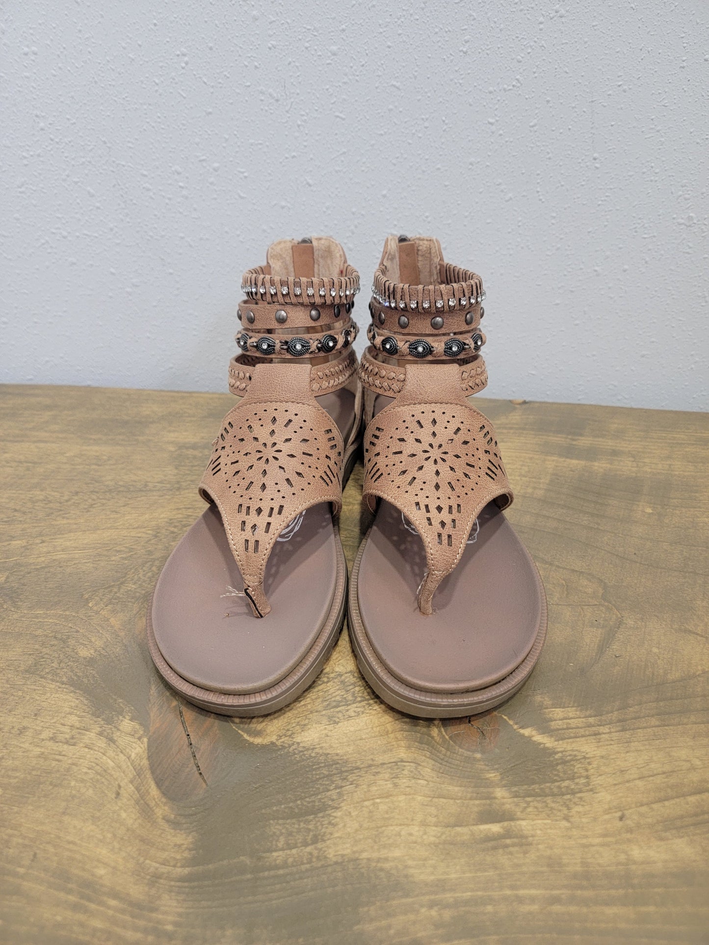 Very G Strappy Bling Sandal / Mazey Nude