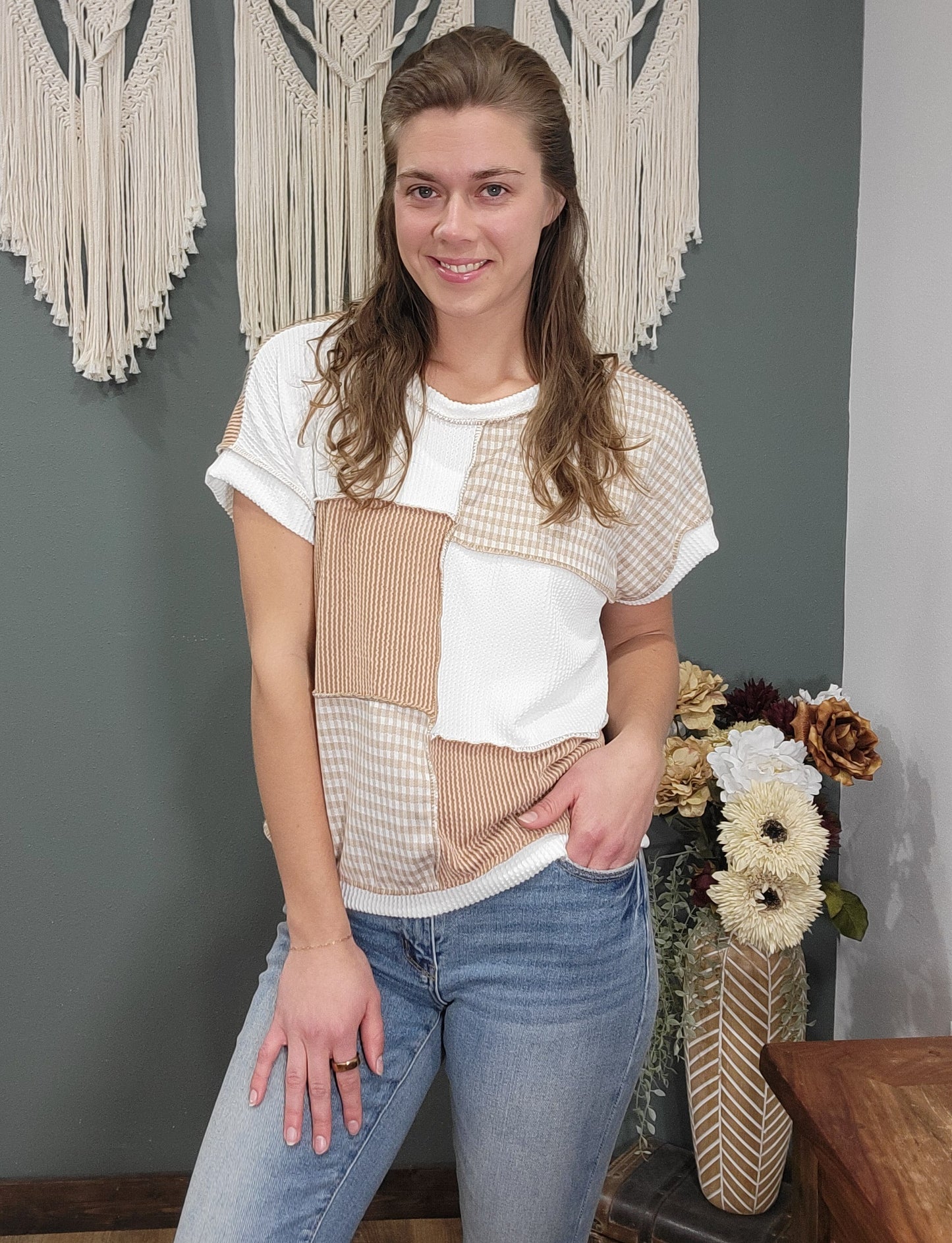 Lovely Melody Colorblock Ribbed Top